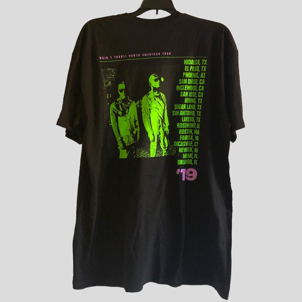 Wisin & Y Yandel Concert Tour Tee Short Sleeve Reggaeton T-Shirt Size XL NEW - Picture 5 of 6